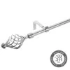 Tringle à Rideaux Extensible Métal Argenté Torsades - 122 à 211cm -Produits Menagers Boutique tringle a rideaux extensible metal argente torsades 122 a 211cm