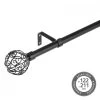 Tringle à Rideaux Extensible Métal Noir Boules Noires - 122 à 211cm -Produits Menagers Boutique tringle a rideaux extensible metal noir boules noires 122 a 211cm