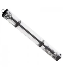 Tringle à Rideaux Extensible Métal Noir Boules Noires - 122 à 211cm -Produits Menagers Boutique tringle a rideaux extensible metal noir boules noires 122 a 211cm 2