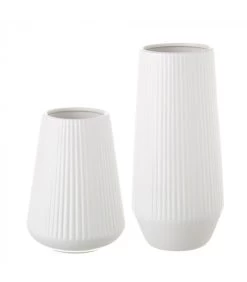 Vase Design En Céramique Blanc - 14.5x14.5x30.5cm -Produits Menagers Boutique vase design en ceramique blanc 145x145x305cm 2