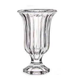 Vase Vasque En Verre Rayures - 15x15x24cm -Produits Menagers Boutique vase vasque en verre rayures 15x15x24cm 2