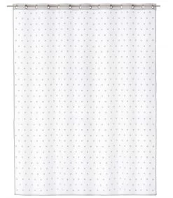 Voilage à Œillets Blanc Motifs Pois - Longueur 260cm